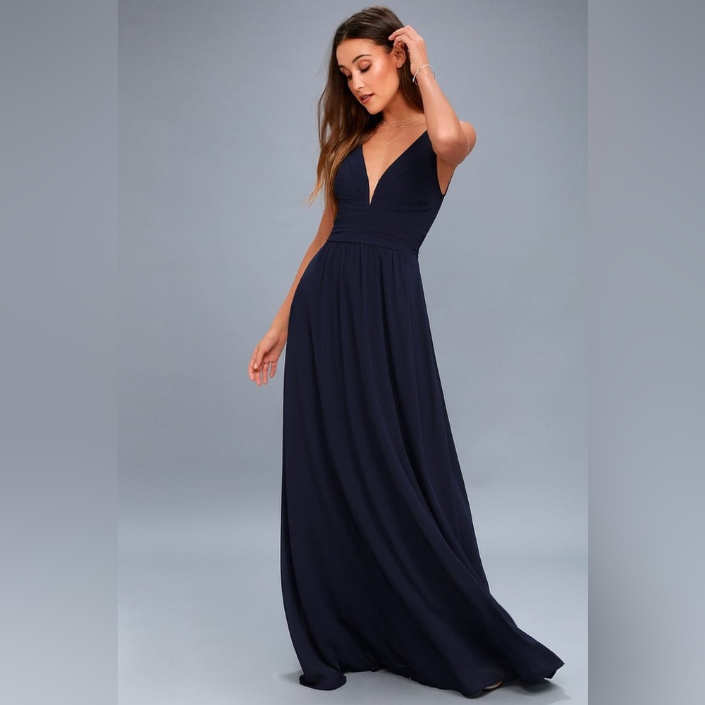 Lux Navy Maxi Dress main image 1